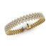 14K Yellow Gold with Diamond Eternity Three Row Tennis Bracelet